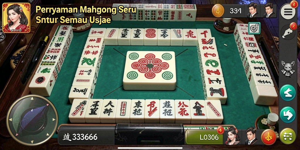 Gameplay Mahjong yang seru dan penuh tantangan di 333666.