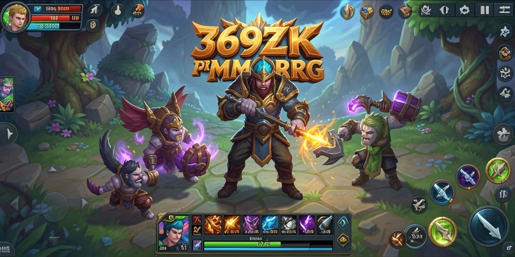 Tampilan gameplay epik di dunia 369ZK MMORPG.