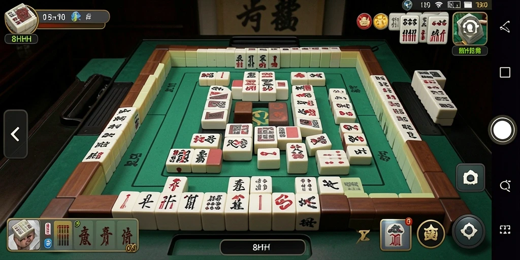 Tampilan gameplay seru dari aplikasi Mahjong 8HHH.