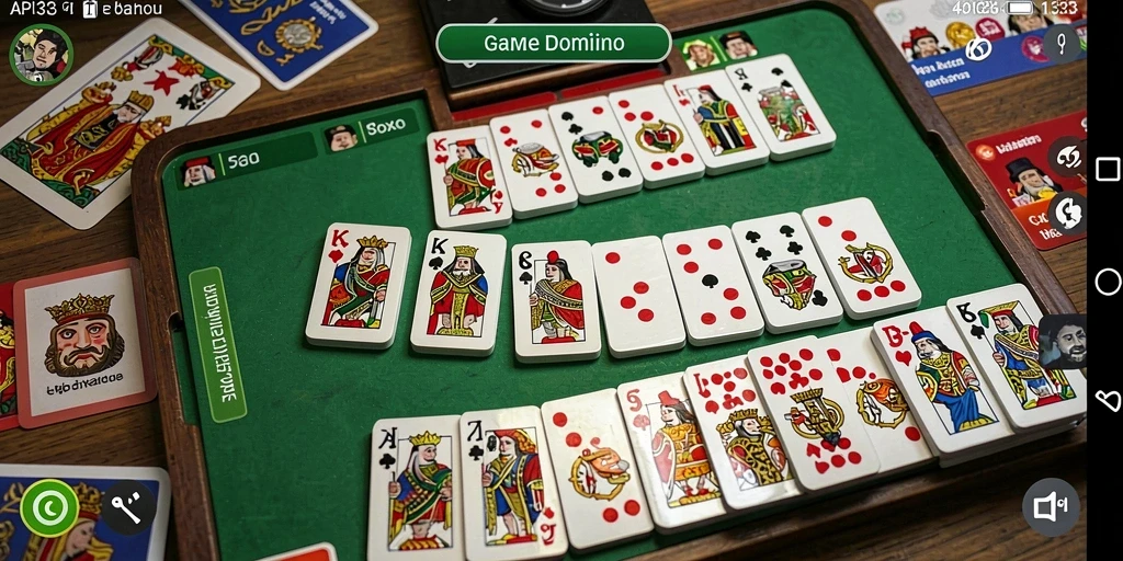 Tampilan gameplay seru dalam permainan Domino API33.