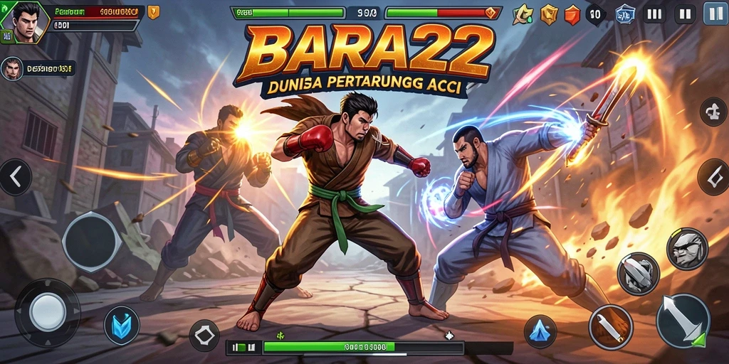 Screenshoot BARA22 menampilkan pertarungan yang intens dan seru.