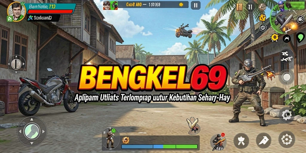 Tampilan antarmuka BENGKEL69 yang bersih dan modern.