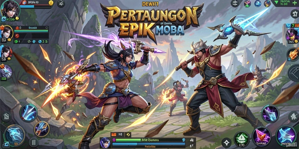 Screenshot gameplay epic DEWI11 dengan aksi seru.