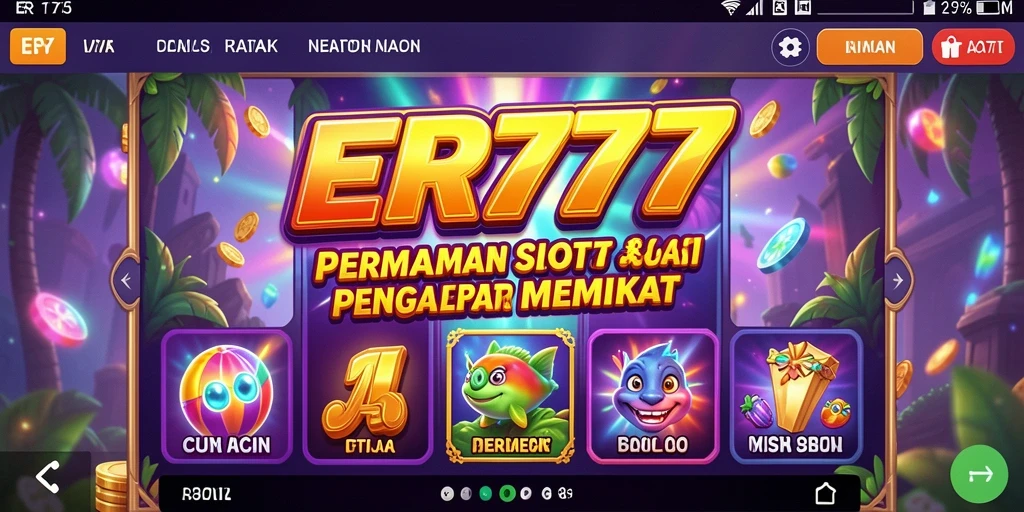 Tampilan gameplay menawan dari ER777 dalam permainan Slot.