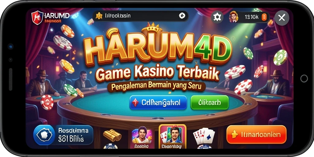 Tampilan screenshot HARUM4D menampilkan aktivitas permainan Kasino yang menarik.