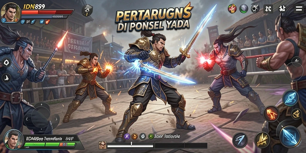 Tangkapan layar IDN89 menunjukkan aksi pertarungan yang mendebarkan.
