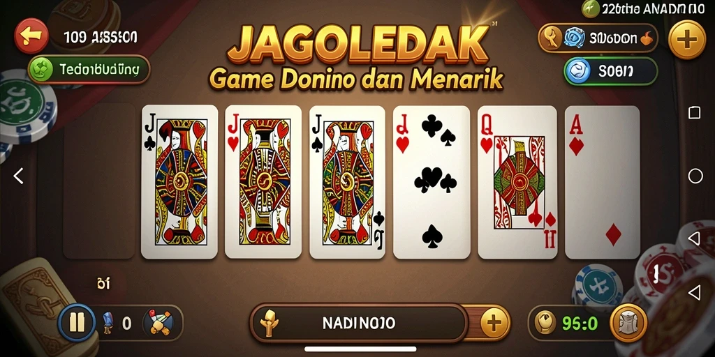 Screenshot gameplay JAGOLEDAK menampilkan keseruan permainan Domino.