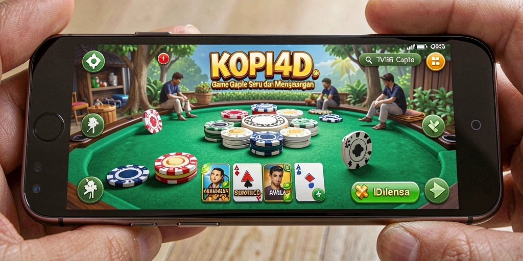 Screenshot gameplay seru KOPI4D dalam permainan Gaple.