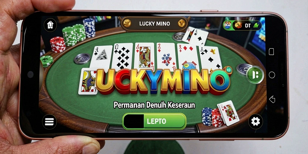 Tampilan gameplay seru dalam LUCKYMINO dengan pemain bersaing.