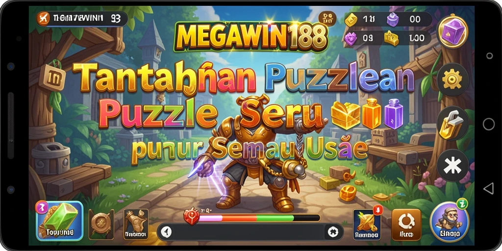 Screenshot gameplay MEGAWIN188 yang menampilkan tantangan Puzzle seru.