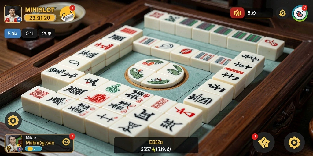 Tampilan gameplay MINISLOT yang menarik dan menantang dalam permainan Mahjong.