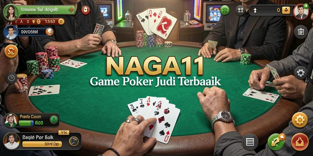Tampilan gameplay poker yang seru dan menarik di NAGA11.