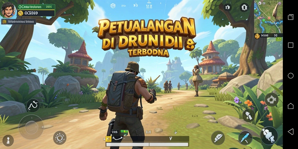 Tangkapan layar gameplay OCE69 yang menunjukkan petualangan di dunia terbuka.