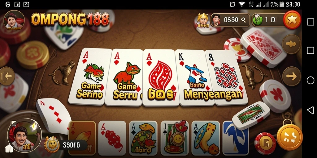 Tampilan gameplay OMPONG188 yang seru dan interaktif.