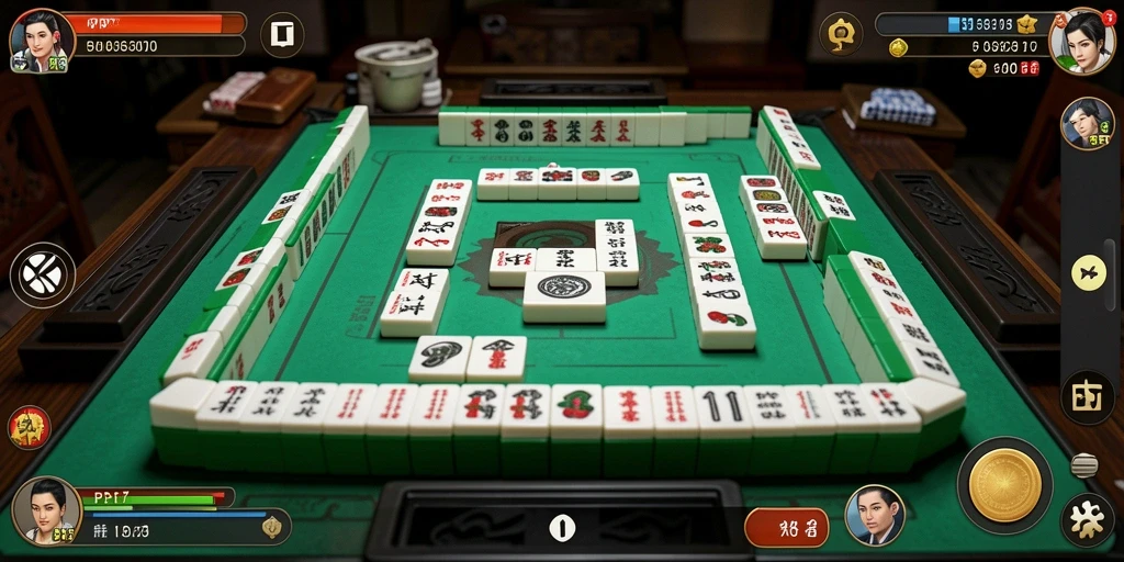 Screenshot utama PP7 yang menunjukkan keseruan gameplay Mahjong.