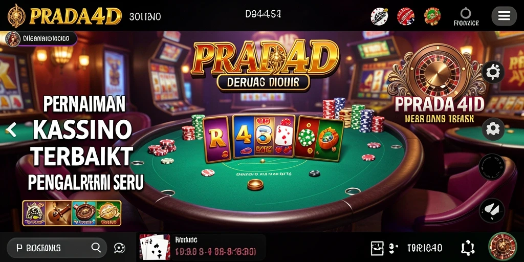 Gambaran seru gameplay kasino di PRADA4D dengan grafis menawan.