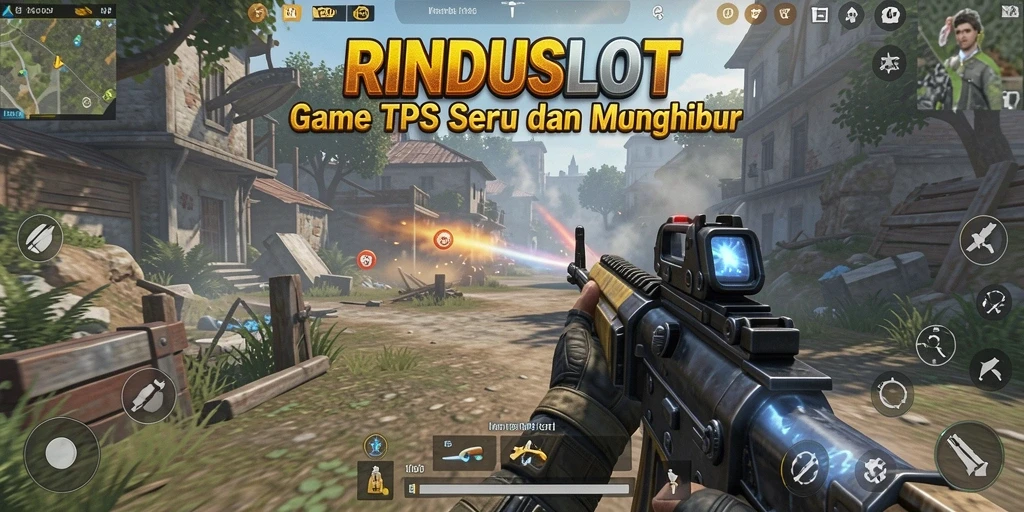 Screenshot gameplay RINDUSLOT menampilkan serunya aksi TPS.