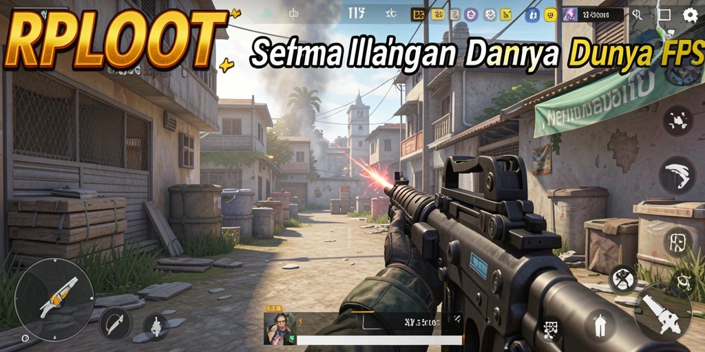 Tampilan gameplay seru dalam RPLOOT yang menunjukkan aksi tembak-menembak.