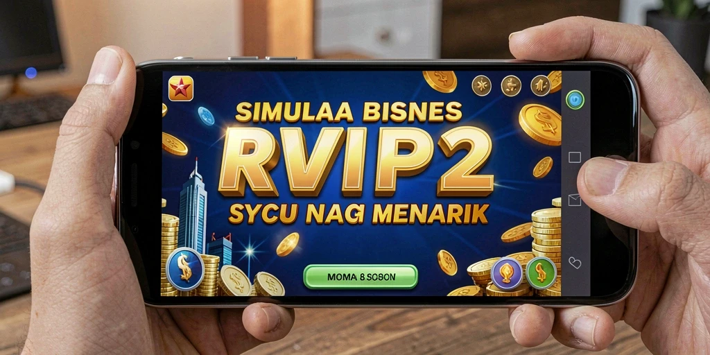Tampilan gameplay RVIP2 yang memukau dalam simulasi bisnis Tycoon.